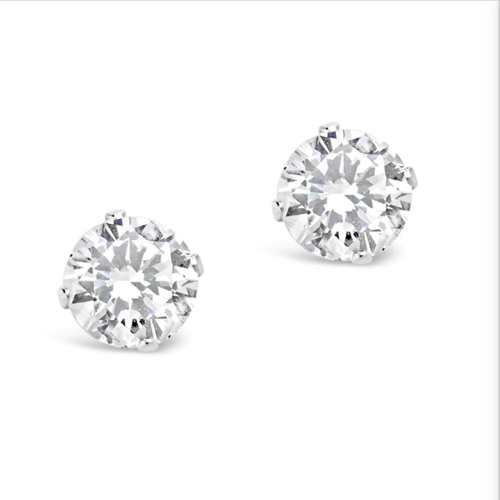 NWT Sterling Forever CZ Stud Earrings